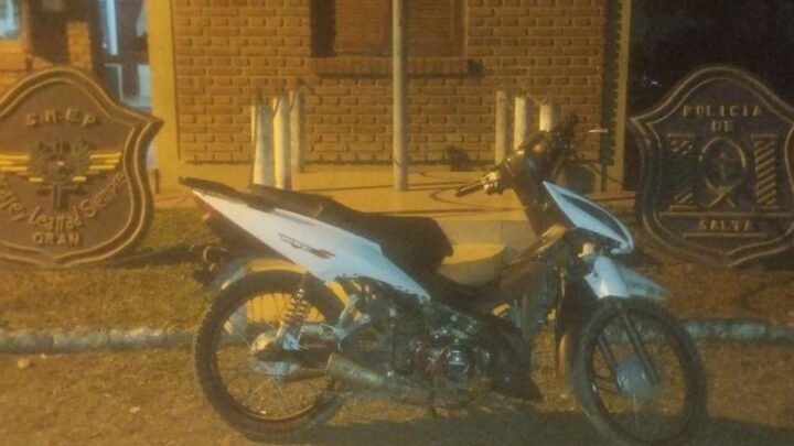 motocicleta con numeración adulterada