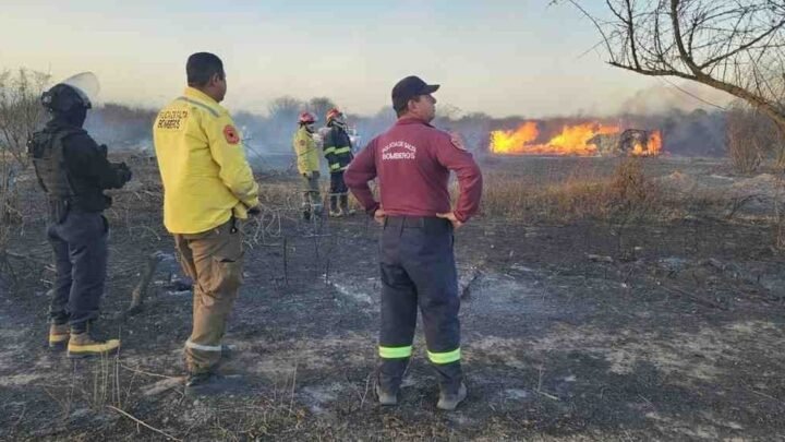 incendio de pastizales en zona sur