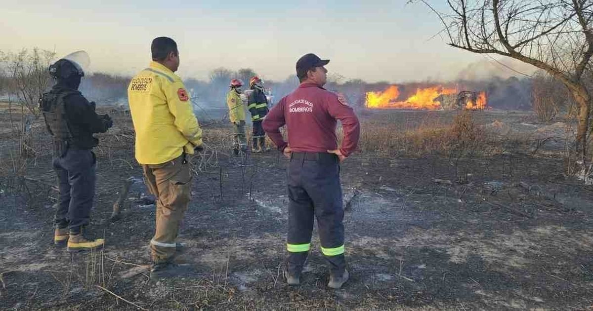 incendio de pastizales en zona sur