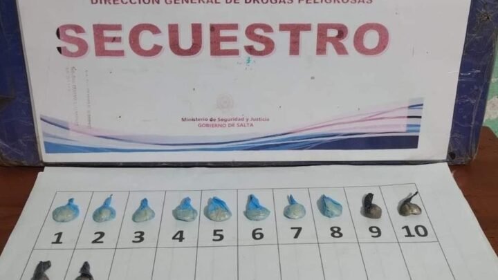 incautan cocaína en Rosario de la Frontera