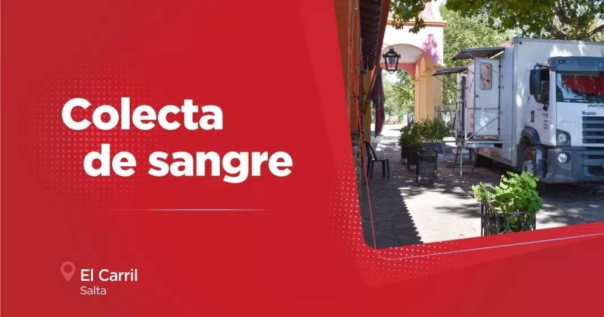 colectarán sangre en El Carril