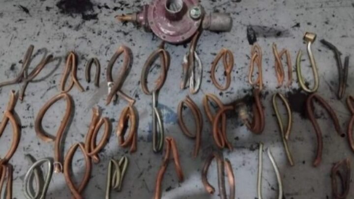 detenido por robar caños de cobre
