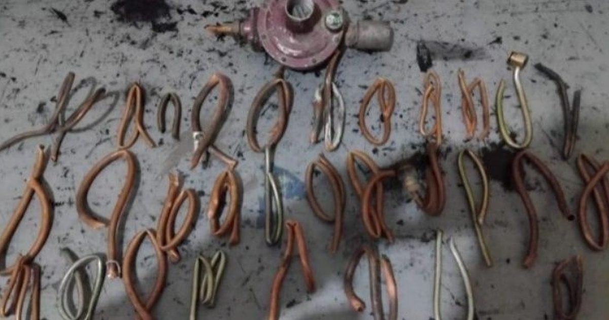 detenido por robar caños de cobre