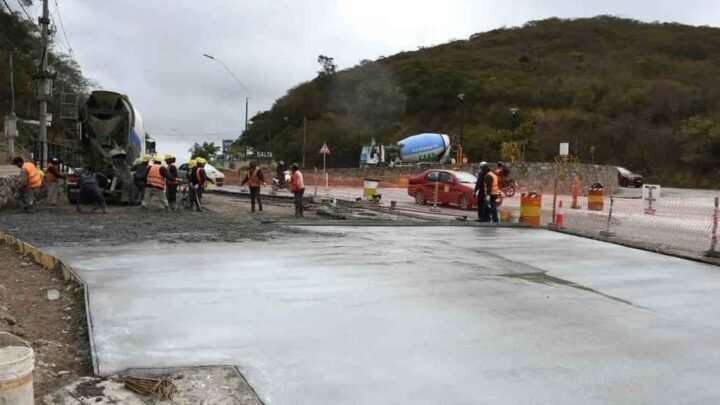 hormigonado acceso cerro San Bernardo