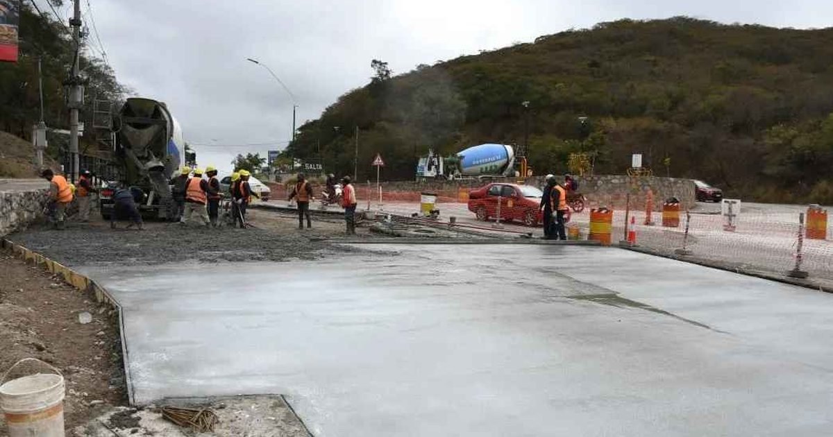 hormigonado acceso cerro San Bernardo