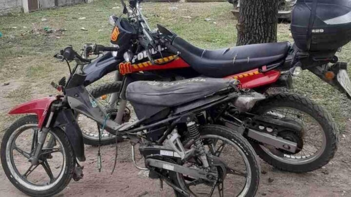 motocicleta con numeración suprimida