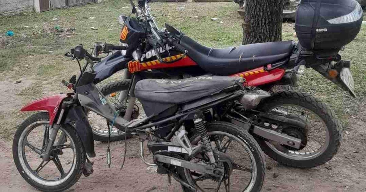 motocicleta con numeración suprimida