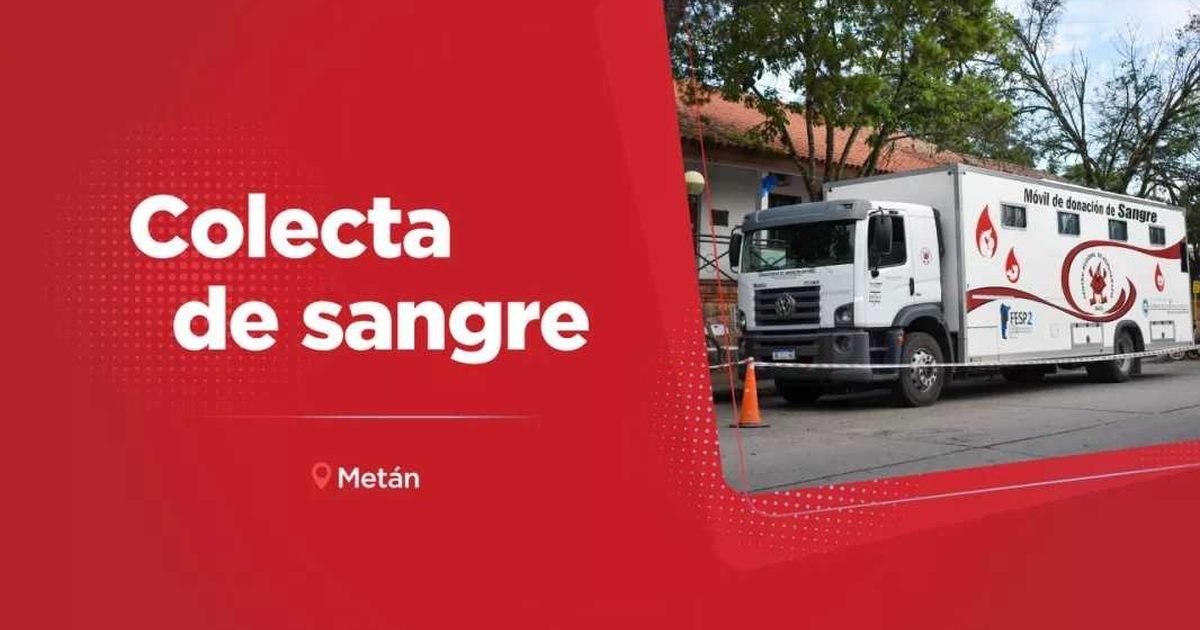colecta de sangre en Metán