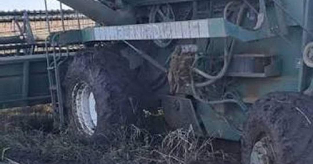accidente laboral cosechadora joven peón rural gravemente herido