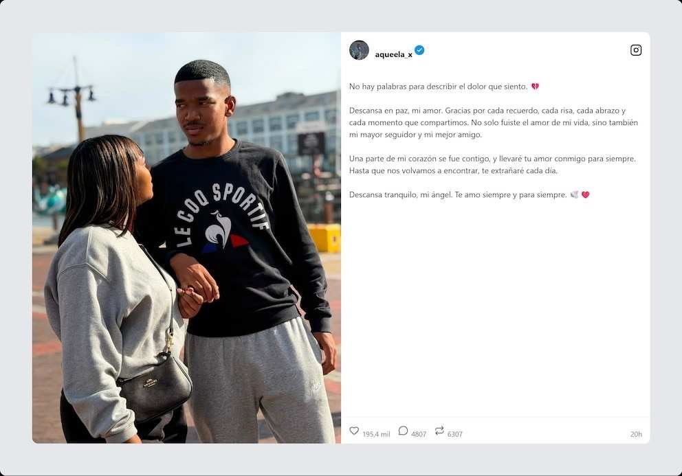 La emotiva carta de despedida de Aqueelah Chloe Adendorf tras la muerte de Jayden Adams