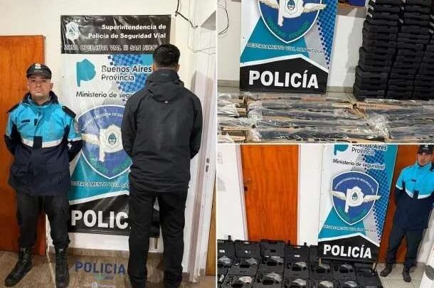 detenido armas Ruta 9 arsenal 131 guerra