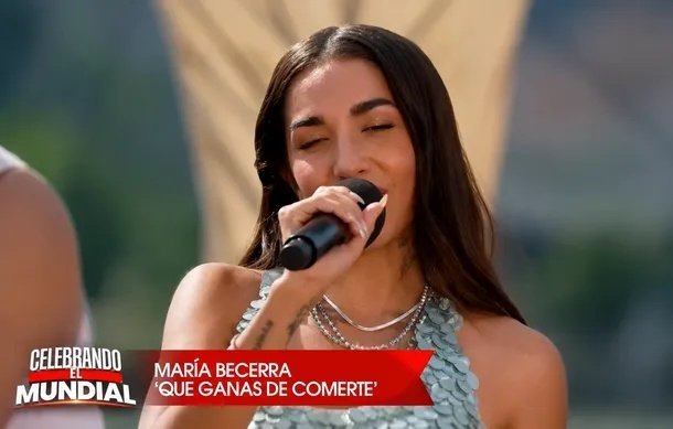 María Becerra Mundial brilla York prepara cantar Himno Nacional final