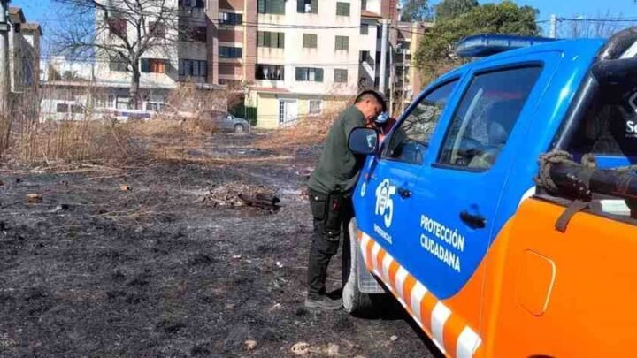 incendio de pastizales en zona sur
