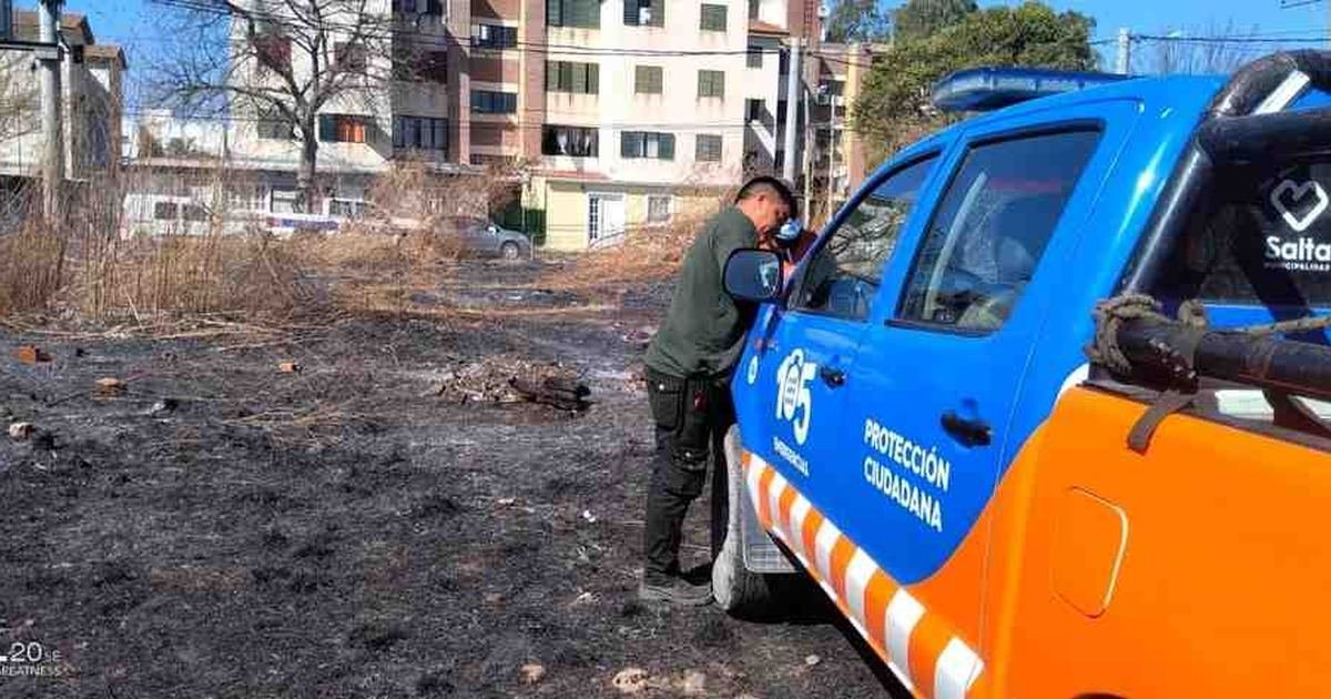 incendio de pastizales en zona sur