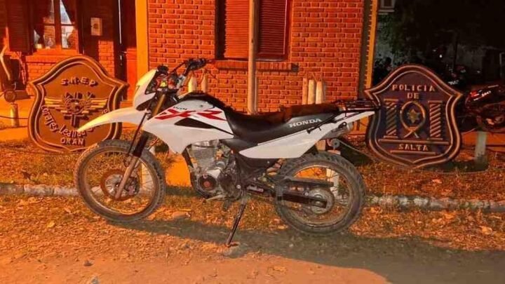 Oran Recuperaron motocicleta demoraron sospechoso Orán