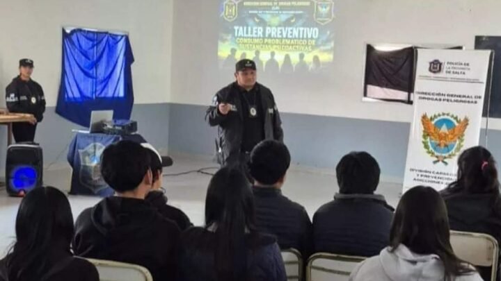 Seguridad concientiza estudiantes consumo problemático sustancias