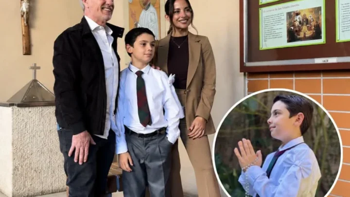 Lourdes Sánchez y el Chato Prada celebraron la Primera Comunión de Valentín: “Te amamos, Valen”