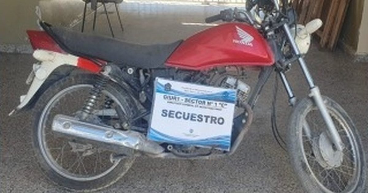 secuestran motocicleta