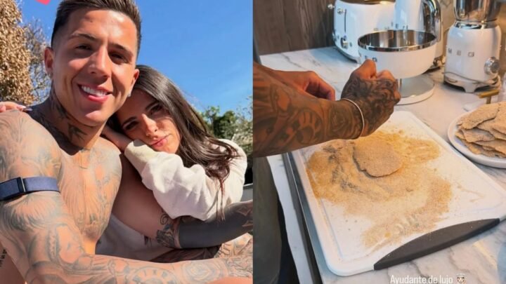 Enzo Fernández sorprendió en la cocina: Valentina Cervantes lo mostró en su faceta más hogareña