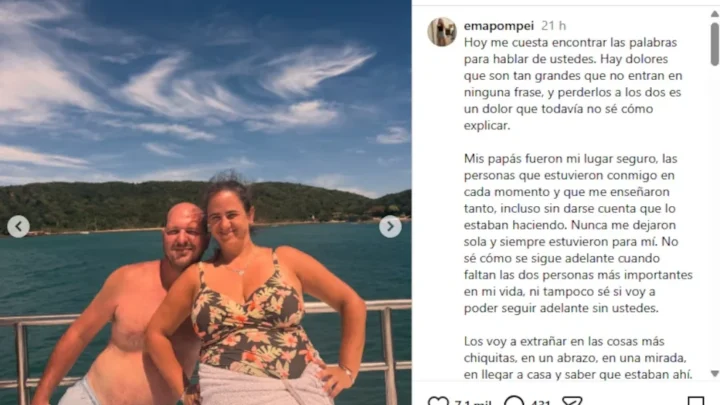 carta Ema Pompei conmovedora hija pareja fallecida Mendoza Ojalá