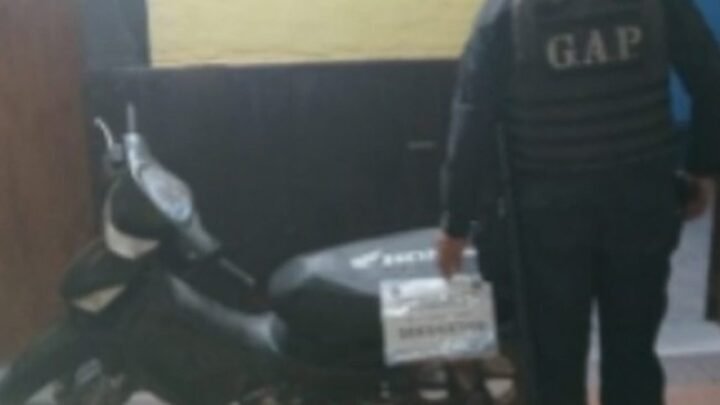 Policía recuperó motocicleta pedido secuestro Apolinario