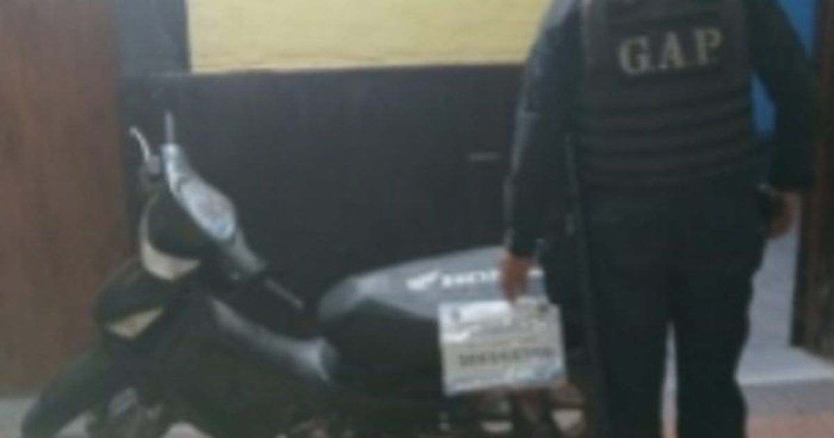 Policía recuperó motocicleta pedido secuestro Apolinario