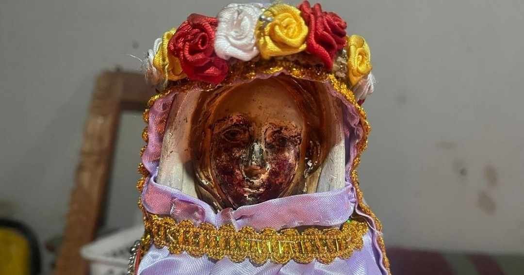 Después de dos años aseguran que volvió a llorar la Virgencita Rosa Mística en Metán