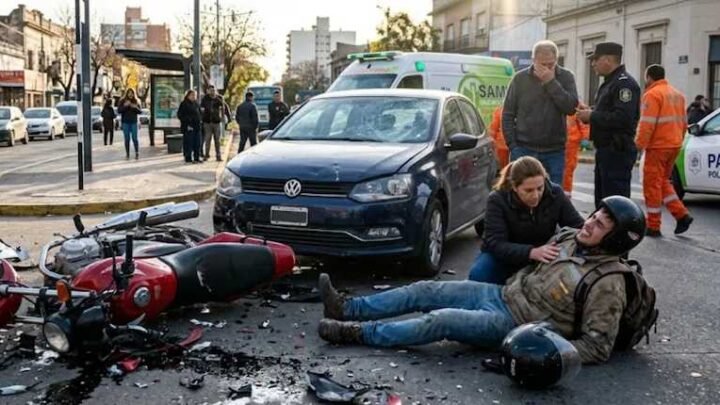 Dobló en una esquina, dijo que el sol “no lo dejó ver” y atropelló a un motociclista: tendrá que pagar una millonaria cifra
