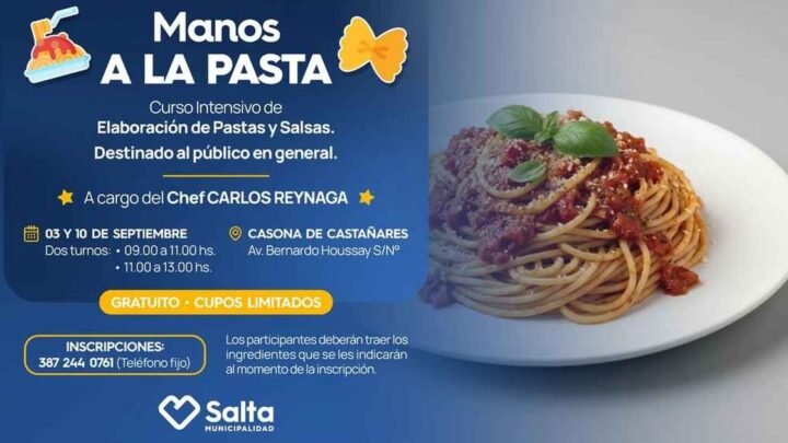 Llega Curso Intensivo aprender preparar Pastas