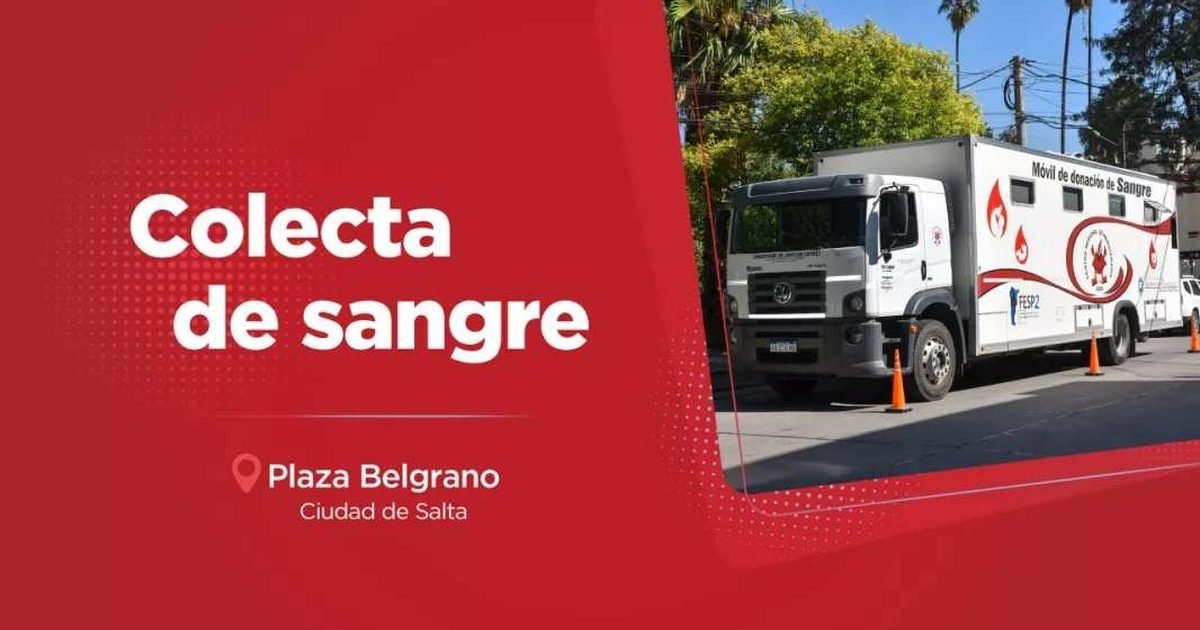miércoles harán promoción colecta sangre Plaza