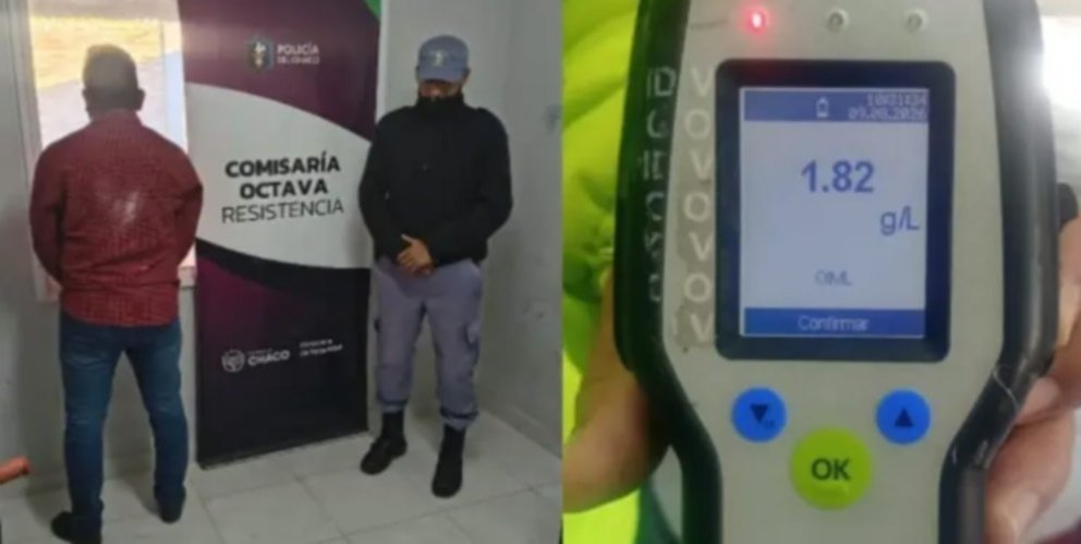 Llegó a una comisaría borracho, generó destrozos, quiso agredir a los policías y quedó detenido en Chaco
