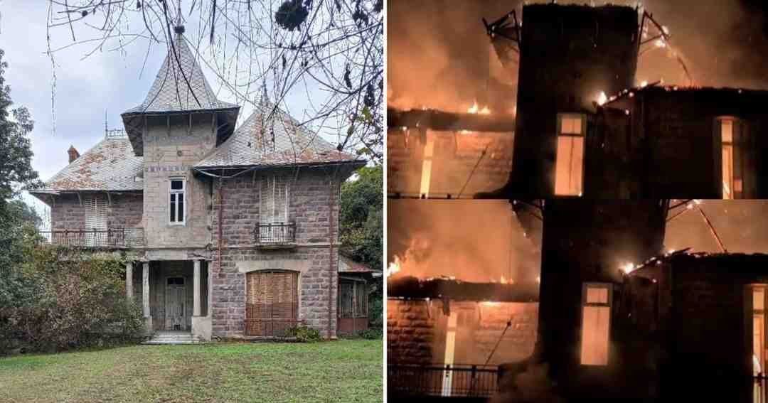 "Se quema el castillo": voraz incendio destruyó una antigua propiedad en San Lorenzo