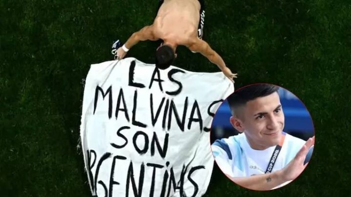 Thiago Almada reveló el origen de la histórica bandera de Malvinas en el Mundial
