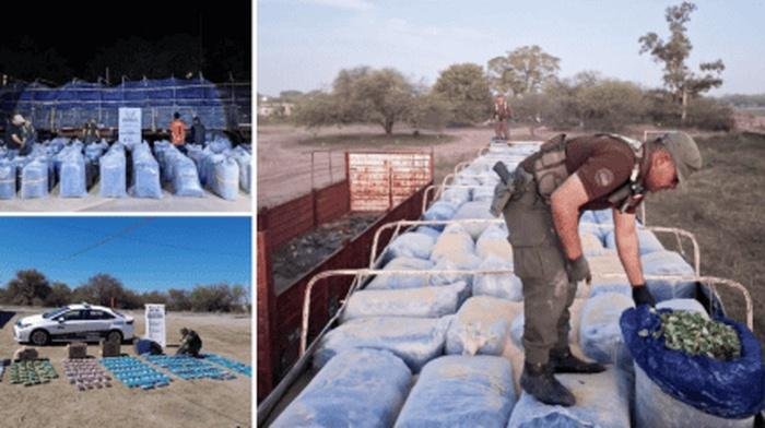 Gendarmería Nacional interceptó un camión que transportaba 2,8 toneladas de hojas de coca