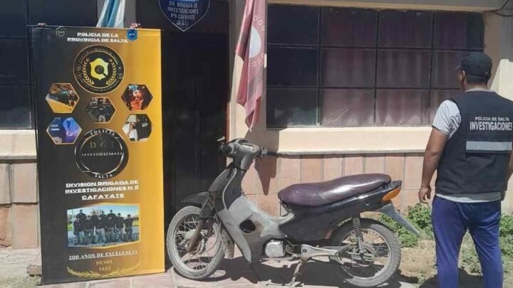 motocicleta robada en Cafayate