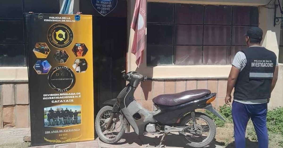 motocicleta robada en Cafayate