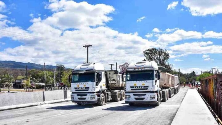 Realizaron prueba carga nuevo puente Vaqueros