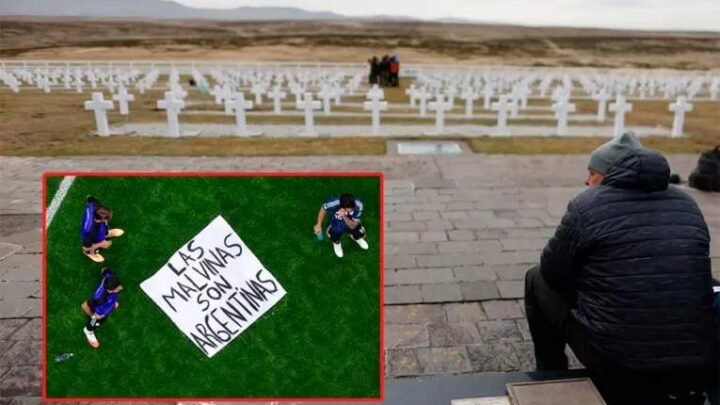 Excombatientes homenajearon a los caídos en Malvinas con un emotivo despliegue de banderas