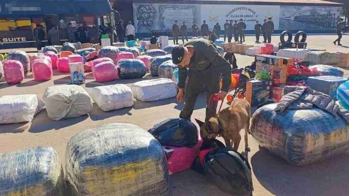 Gendarmería incautó mercadería de contrabando valuada en $550 millones en cuatro colectivos que salieron de Salta