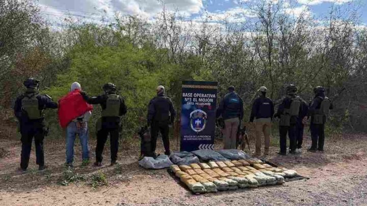Operativo antidroga en el límite provincial: siete salteños detenidos tras el secuestro de 57 kilos de marihuana