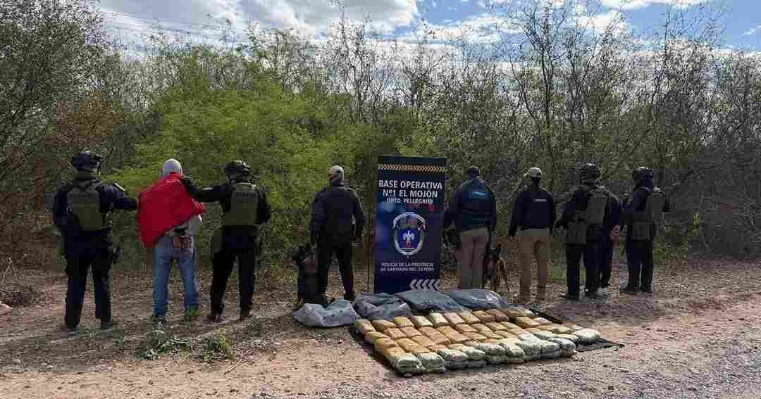 Operativo antidroga en el límite provincial: siete salteños detenidos tras el secuestro de 57 kilos de marihuana