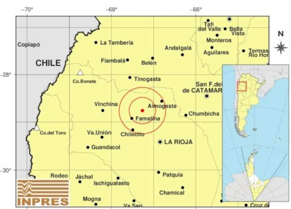 sismo La Rioja magnitud 5 4 sacudió sintió provincias vecinas