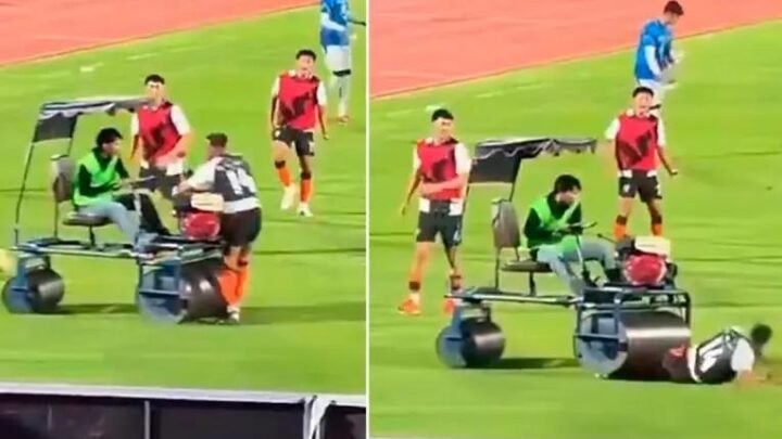 Insólito accidente: Andros Townsend fue atropellado por una aplanadora durante un partido
