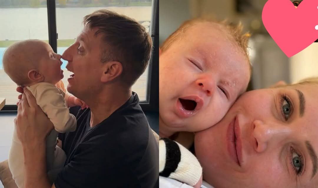 A pura ternura: Christiansson celebró los nueve meses de Lando con una postal inédita