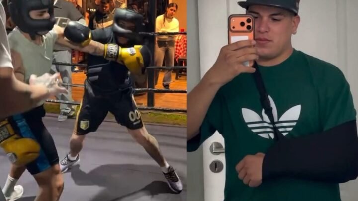 El susto de Medina: sufrió una lesión en el hombro durante una práctica de boxeo