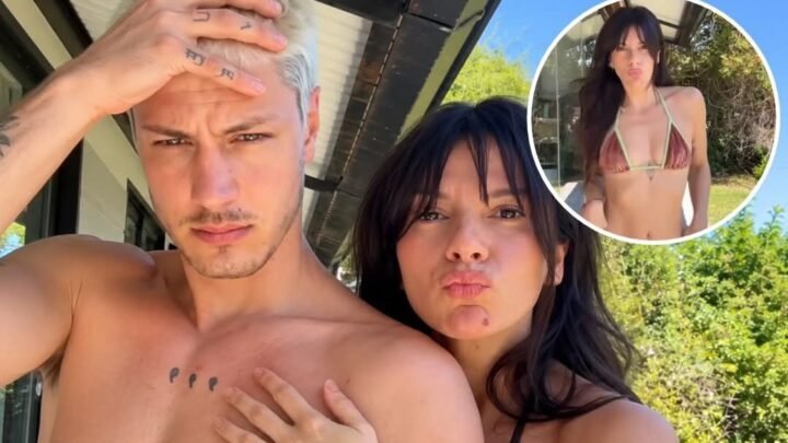Gimena Accardi quiso lucir sus nuevas bikinis y terminó protagonizando un divertido baile con Seven Kayne