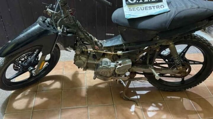 motocicleta con numeración adulterada