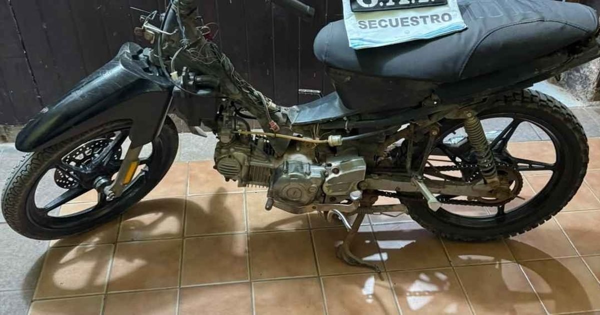 motocicleta con numeración adulterada
