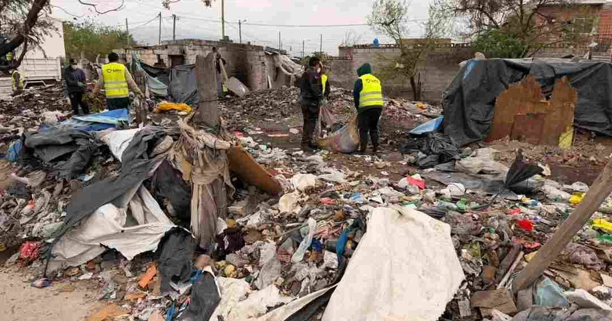 limpieza en barrio Fraternidad