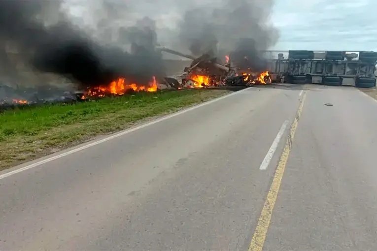 choque camiones La Pampa Tragedia dos camioneros murieron